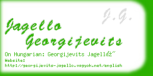 jagello georgijevits business card